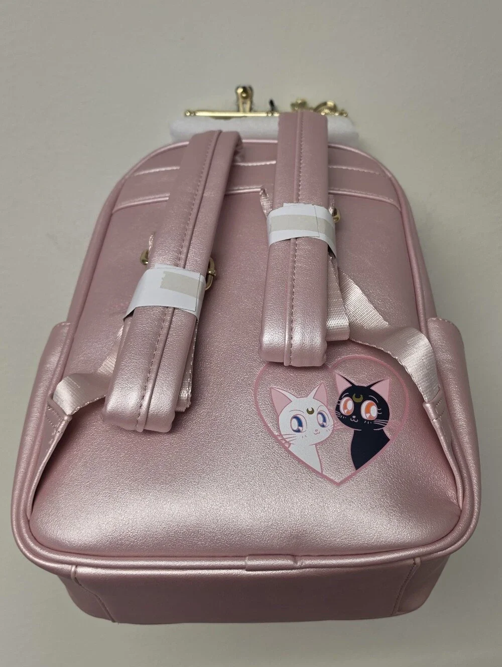 Loungefly Sailor Moon Spiral Heart Moon Rod Mini Backpack Pink Gold